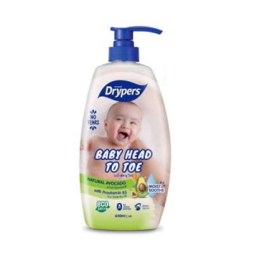 DRYPERS BABY HEAD TO TOE 650ML - AVOCADO  DRYPERS BABY HEAD TO TOE 650ML - AVOCADO