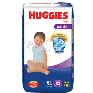 HUGGIES DRY PANTS SJP XL32+8