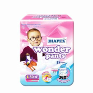 DIAPEX WONDER PANTS S.JUMBO PACK L50+4 DIAPEX WONDER PANTS S.JUMBO PACK L50+4
