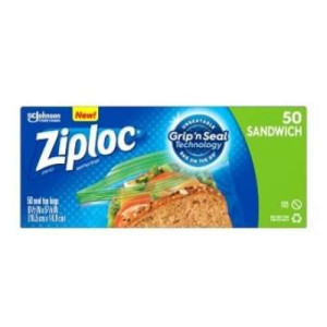 ZIPLOC SANDWICH 50SX12