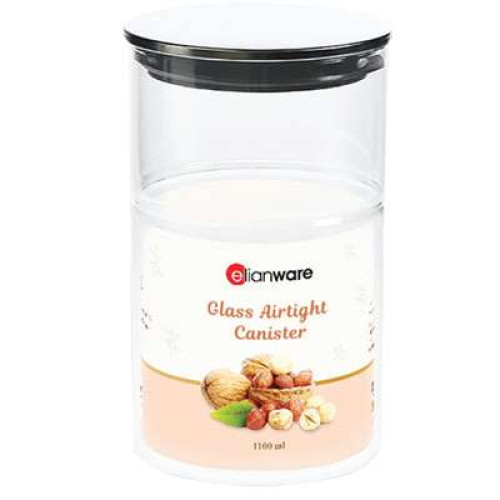 E1692 GLASS AIRTIGHT CANISTER 1100ML