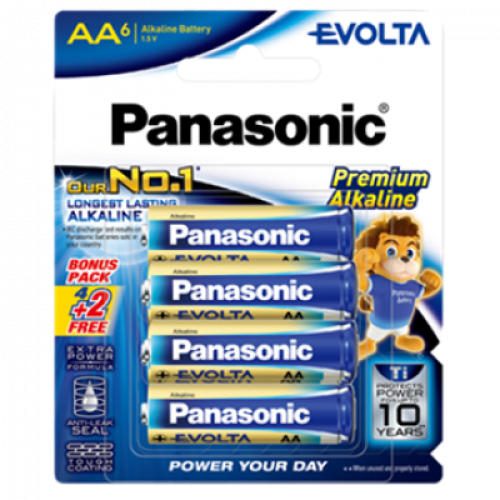 PANASONIC EVOLTA AA SIZE LR6EG/6B2F