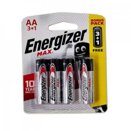 ENERGIZER MAX AA 3 FREE 1 (E91BP3+1R)