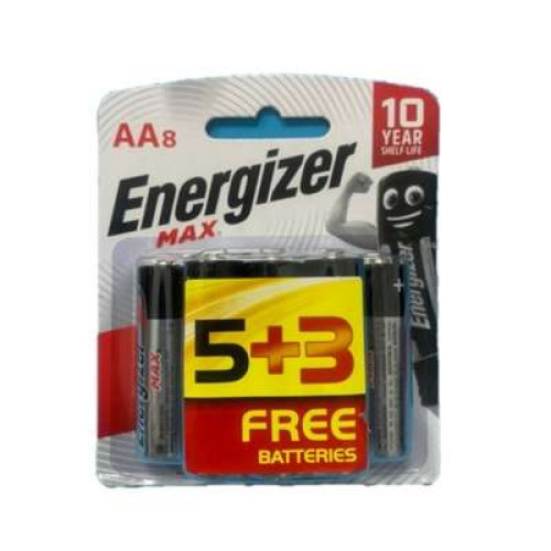 ENERGIZER MAX ALKALINE AA E91BP5+3M (5 FREE 3)