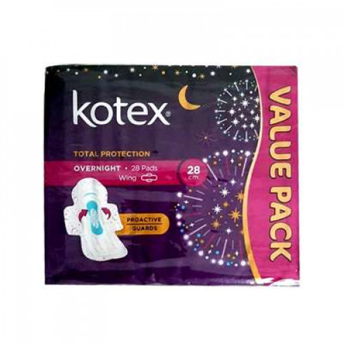 KOTEX OVERNIGHT WING PAG 28CM TP 14S*2