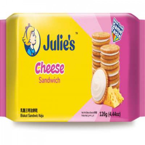 JULIE'S CHEESE SANDWICH BISCUIT 125G